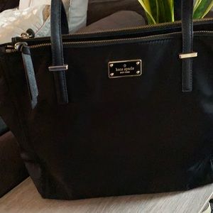 Kate space black nylon tote bag